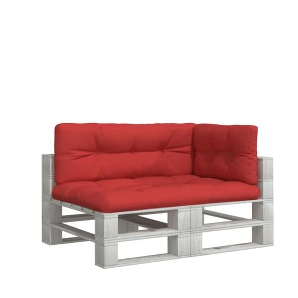 Maison Exclusive - Pallet puder sæt af 3 rød stof