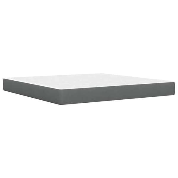 Maison Exclusive - Sängram med madrass Mörkgrå 180 x 200 cm Tyg Mörkgrå