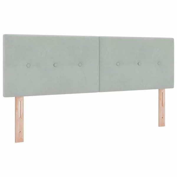 Maison Exclusive - Boxspring säng med madrass Ljusgrå 160 x 200 cm Sammet