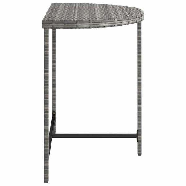 Maison Exclusive - Harmaa puutarhapöytä 80x50x75 cm punottua hartsia Grå