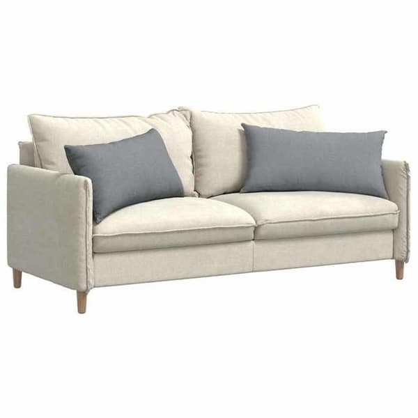 Soffkuddar - EXKLUSIV HEM - 80 x 40 cm - Ljusgrå - Polyester - Set om 2 avtagbara Ljusgrått