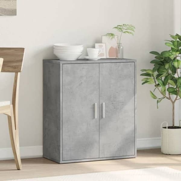 Maison Exclusive - Betonggrå buffé 60x31x70 cm ingenjörsträ
