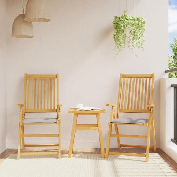 Maison Exclusive - Trädgårdsstolsdynor set om 2 ljusgrå 45x45x2cm kvadratisk