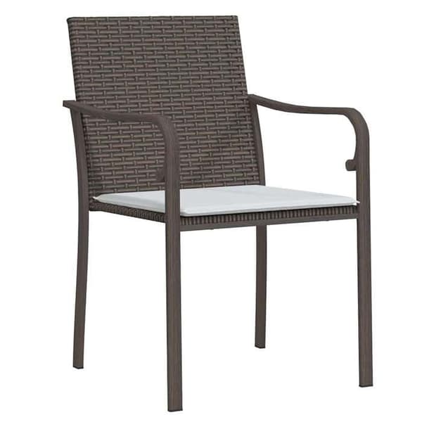 Maison Exclusive - 7 pc Spisestue Sæt til Have Brun og Sort Brun och Svart