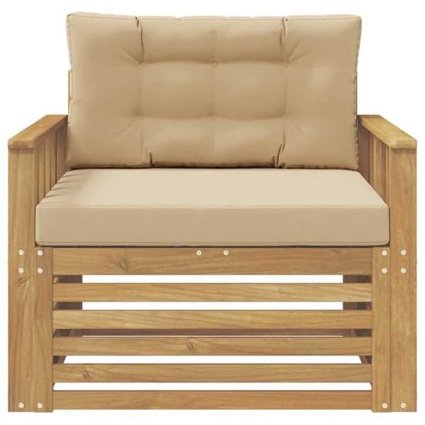 Maison Exclusive - Utomhussoffa i polyester vit och beige