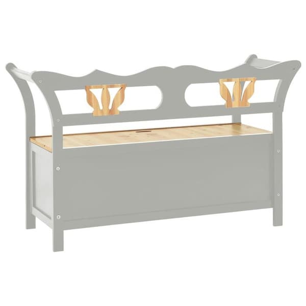 Maison Exclusive - Bænk Grå 107x45x75,5 cm Solid Fyrretræ