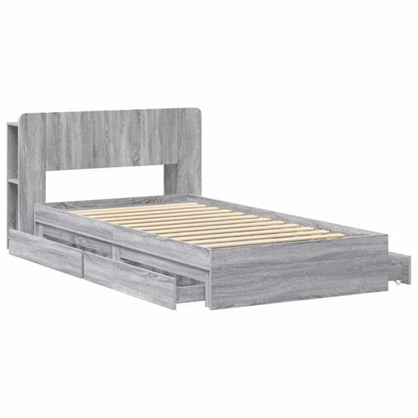 Maison Exclusive - Sängram med förvaring Sonoma grå 100 x 200 cm Sonoma grå