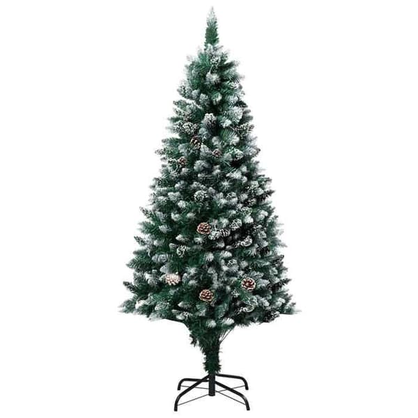 Maison Exclusive - Kunstigt juletræ med LED/kogle kugler 150cm