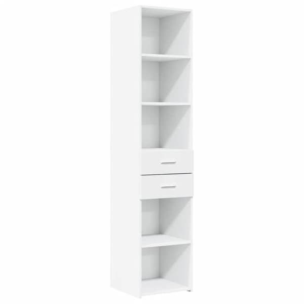 Maison Exclusive - Vit hög buffé 40x42,5x185 cm ingenjörsträ