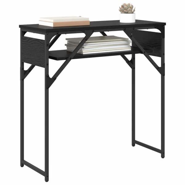 Maison Exclusive - Consolebord Sort egetræ Ingeniørtræ 75x30x75cm svart ek