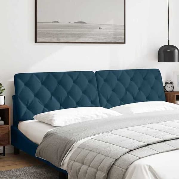Maison Exclusive - Blå sänggavelkudde 200 cm i sammet