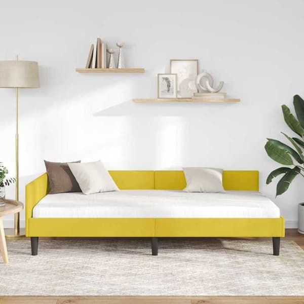 Maison Exclusive - Keltainen kulmasänky 100 cm x 200 cm Sametti