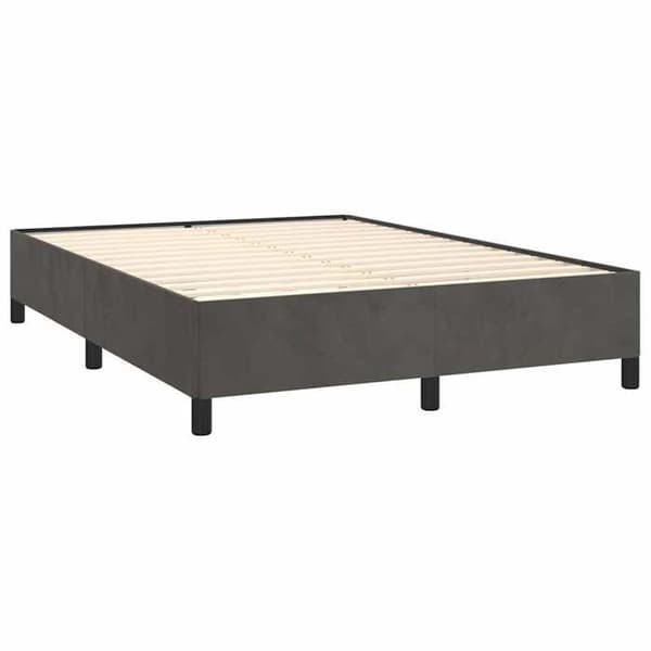 Maison Exclusive - Sängram utan madrass mörkgrå 140x190 cm sammet