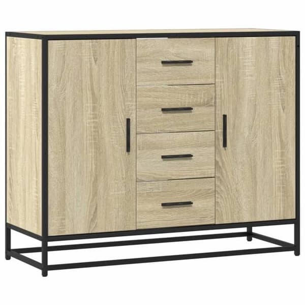 Maison Exclusive - Buffé ek sonoma 92x35x76 cm ingenjörsträ