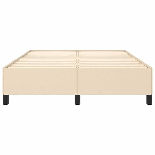 Sengestel - EKSKLUSIV HUS - Creme 140x190 cm - Polyesterstof - Lamelseng - Robuste ben Grädde
