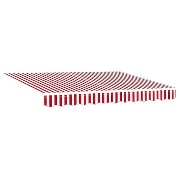 Maison Exclusive - Fällbart tak i röd och vit 300 x 250 cm