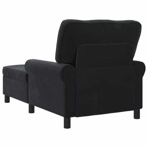 Maison Exclusive - Lang stol Sort Velour 91 x 157 x 91 cm