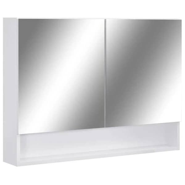 Maison Exclusive - LED Spejlskab til badeværelse Hvid 80x15x60 cm MDF Vit
