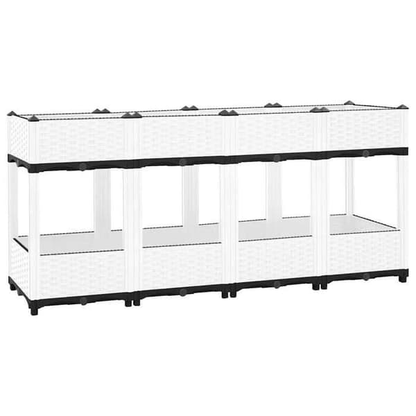 Maison Exclusive - Hævet seng 160x40x71 cm Polypropylen Vit