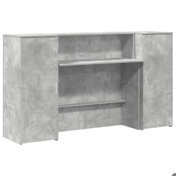 Maison Exclusive - Grå betong receptionsdisk 180x50x103,5cm ingenjörsträ