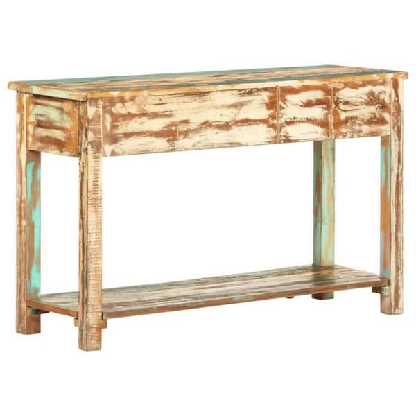 Konsolbord - Maison Exclusive - Solid genbrugstræ - 120x40x75 cm - 2 skuffer