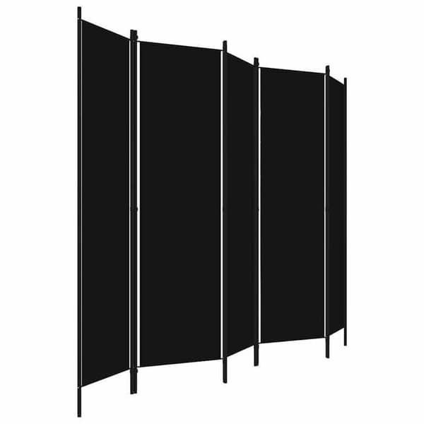 Maison Exclusive - Skillevæg 5 paneler Sort 250x180 cm