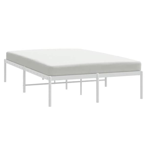 Maison Exclusive - Sängram i vitt metall 135x190 cm