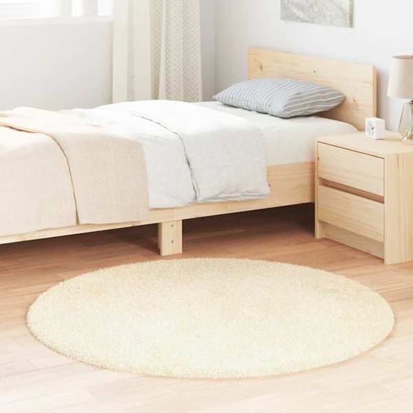 Maison Exclusive - Shaggy tæppe med lange hår NAVARRA creme 120x120 cm polyester Grädde