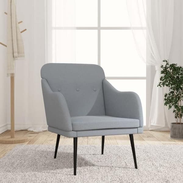 Maison Exclusive - Ljusgrå Fåtölj 63x76x80 cm Tyg Ljusgrått