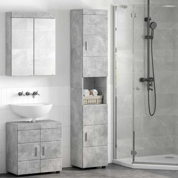 Maison Exclusive - TULUM Betoni harmaa kylpyhuonekaappisarja