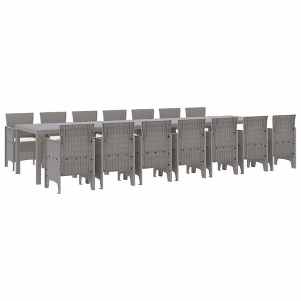 Havemøbel sæt - EKSKLUSIV HUS - 15 dele - Poly rattan - Puder inkluderet - 400x100 cm