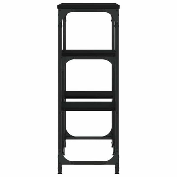 Maison Exclusive - Sort konsolbord 89,5x28x76 cm i ingeniørtræ