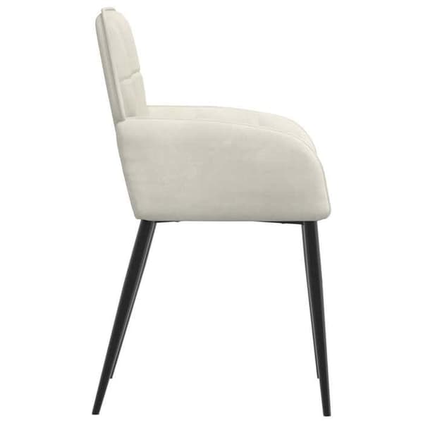Maison Exclusive - Matstolar 4 st Sammet Kräm 56.5 x 50 x 85 cm