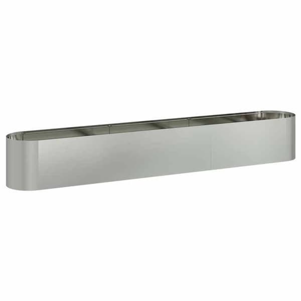 Hævet have - EKSKLUSIV HUS - 280×40×40 cm - Galvaniseret stål - Bundløs design - Rektangulær grå