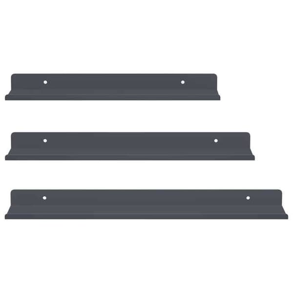 Maison Exclusive - Flydende hylde 3 stk Anthracite 40 x 9 x 2,5 cm Stål
