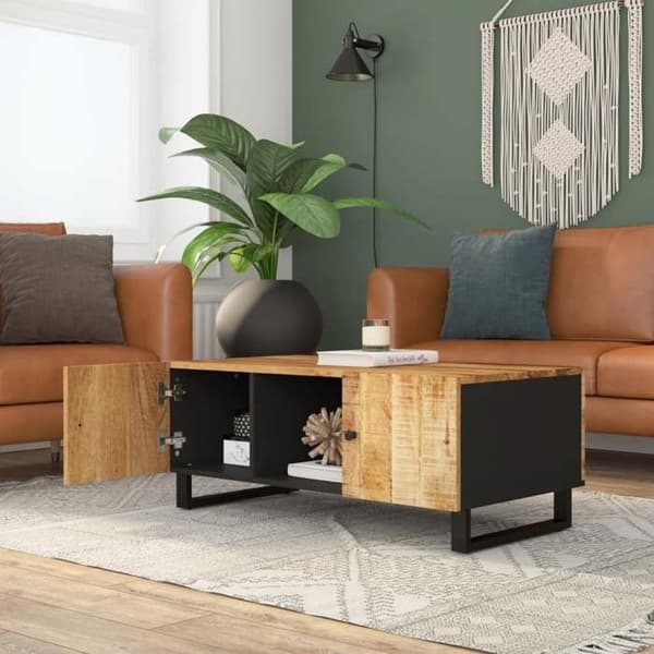 Maison Exclusive - Soffbord 100x54x40cm av solid mangoträ och ingenjörsträ