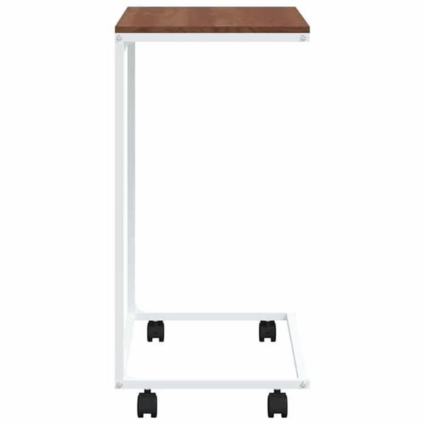 Sidebord - MAISON EXCLUSIVE - Model C - Hvid - Ingeniørtræ - Med hjul Vit