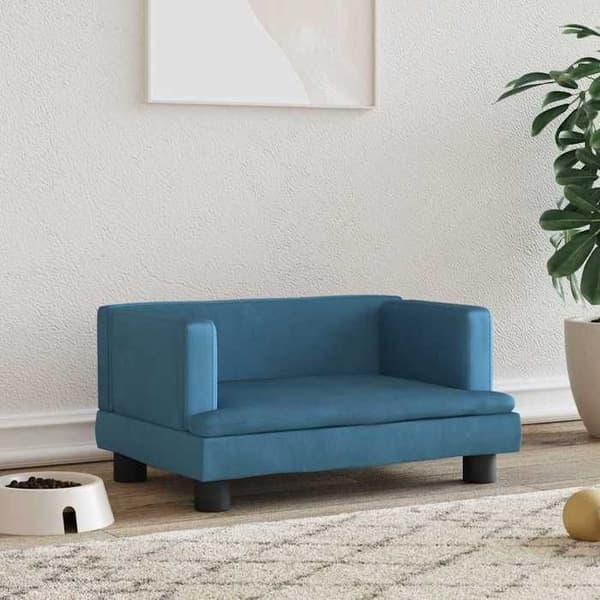 Maison Exclusive - Hundeseng blå 60x40x30 cm velour blå