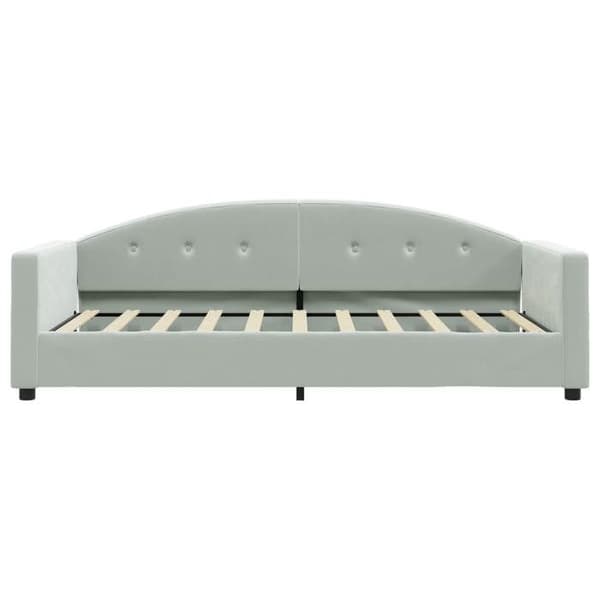 Maison Exclusive - Vaaleanharmaa päiväsänky 100x190 cm samettia