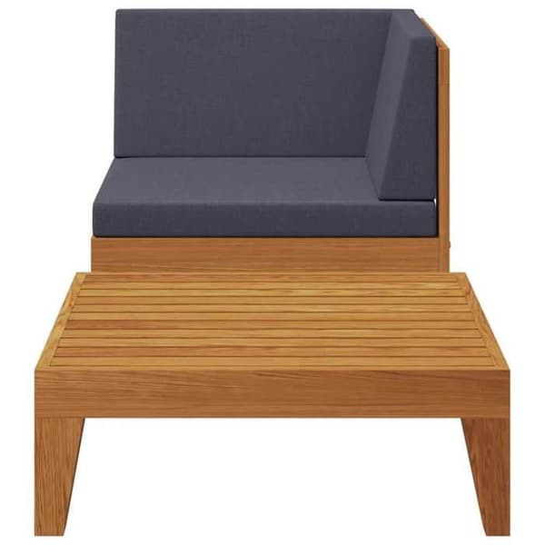 Maison Exclusive - Havegruppe 2 stk med puder i solid akacietræ