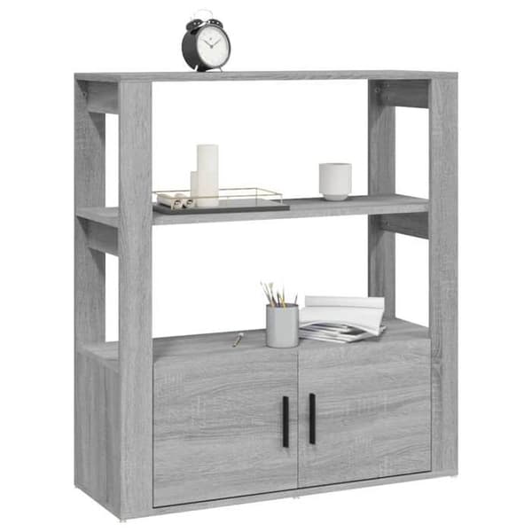 Maison Exclusive - Buffé Sonoma grå 80x30x90 cm Ingenjörsträ Grå
