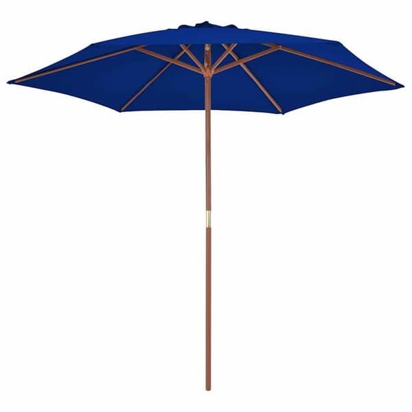 Maison Exclusive - Trädgårdsparasol med blå trästolpe 270 cm