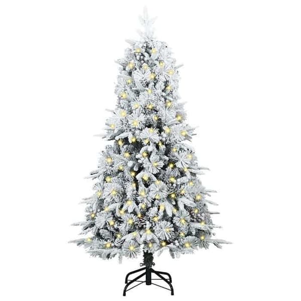 Maison Exclusive - Kunstig Juletræ med Ledninger Hvid 150 cm Vit