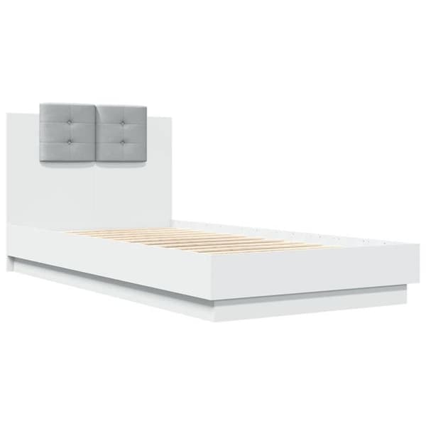 Maison Exclusive - Sängram utan madrass vit 90x190 cm