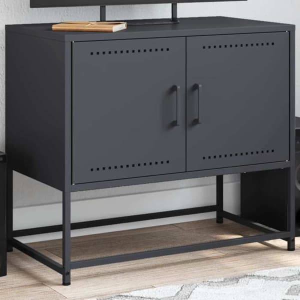 Maison Exclusive - TV-möbel antracit 68,5x39x60,5 cm stål antracit