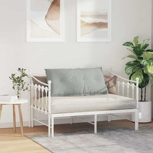 Maison Exclusive - Lys grå rygpude 100 x 50 cm i fløjl