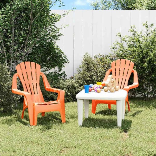 Maison Exclusive - Barnträdgårdsstolar set om 2 orange 37x34x44 cm PP