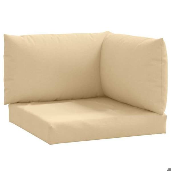 Maison Exclusive - Palettkuddar set om 3 beige blandat tyg