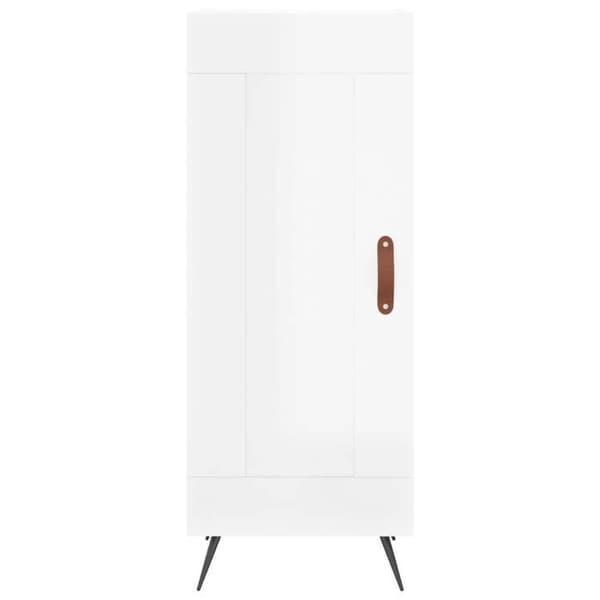 Maison Exclusive - Buffé Vit glänsande 34,5x34x90 cm Ingenjörsträ