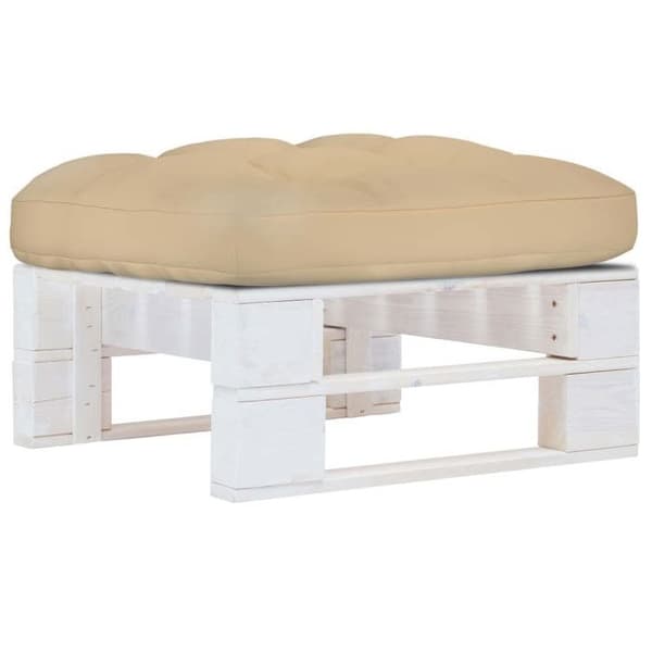Maison Exclusive - Utepuff i tryckimpregnerad furu i vitt Vit (impregnerad furu)